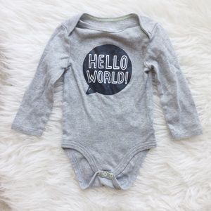 ☁️Cloud Island HELLO WORLD! Long Sleeve Bodysuit